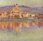 Vetheuil at Sunset by Claude Monet